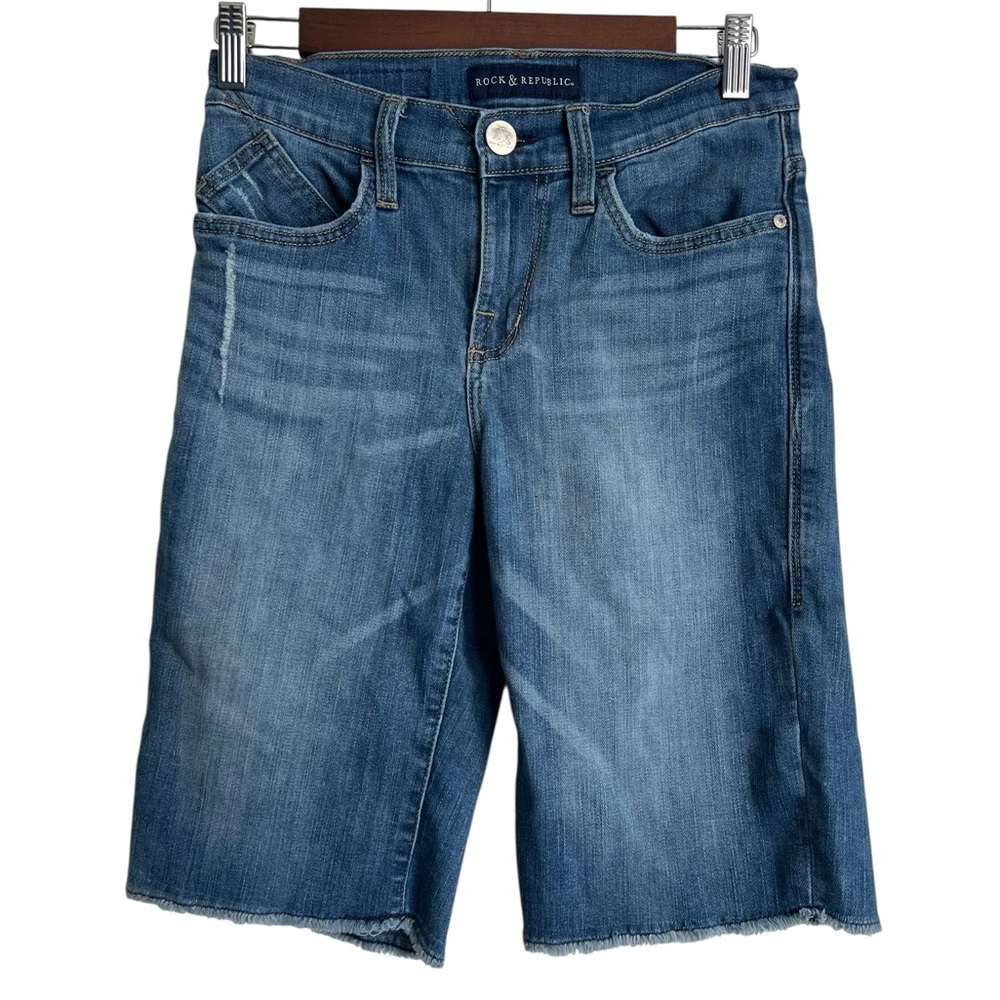 Rock & Republic - Kristy- Blue Bermuda Jean Shorts - SZ: 6